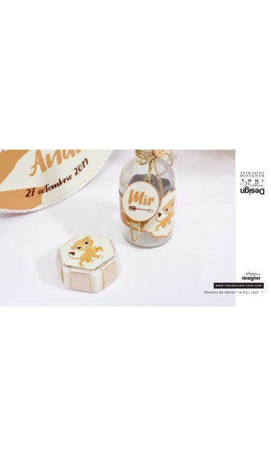 Trusou botez cu leu, brodat de inspiratie exotica, jungla, animale Micul Pui Leu 20